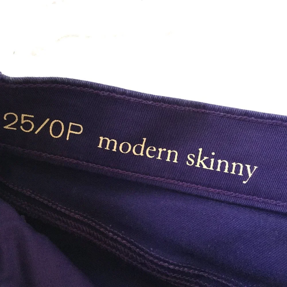 LOFT Modern Skinny Jeans, Plum Purple, Size 25/OP - Picture 7 of 7